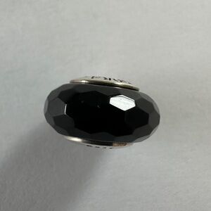Pandora Black and Silver Faceted Charm